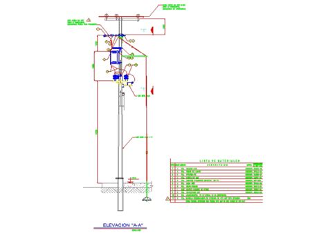 Acometida Y Poste En Autocad Descargar Cad Gratis Kb Bibliocad