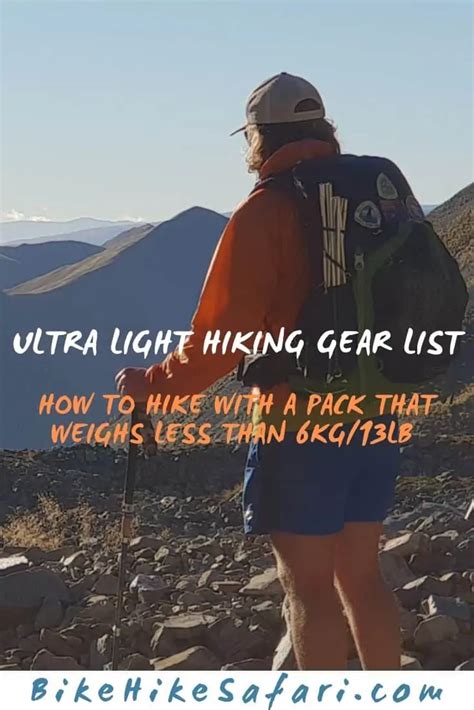 Ultralight Backpacking & Via Mountaineering Gear Checklist [2023] BikeHikeSafari - Travel