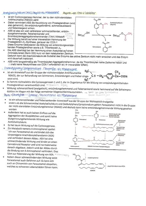 Acetylsalicyls Ure Struktur Und Funktion Der Zelle Basisvorlesung Und