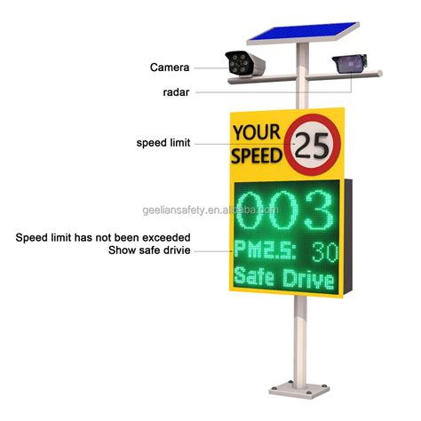 Speed Limit Signelectronic Traffic Signssolar Flashing Warning Light