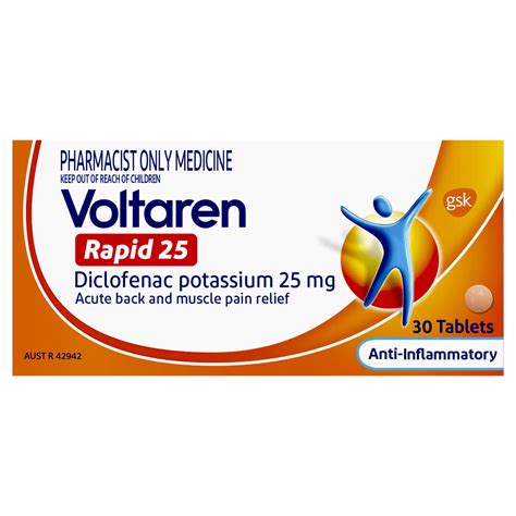 Voltaren Rapid 25mg 30 Tablets WholeLife