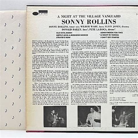 SONNY ROLLINS A Night At The Village Vanguard LP Blue Note