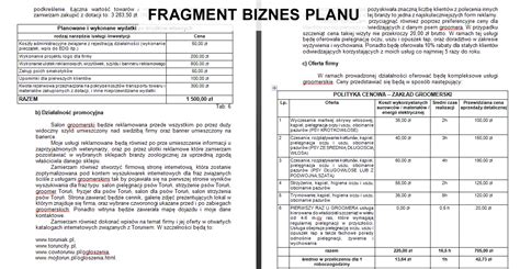 Biznes Plan Salon Dla Ps W Wzorybiznesplanu Pl