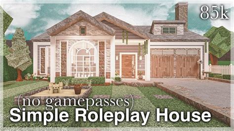 Bloxburg Simple Roleplay House Speedbuild No Gamepasses Small