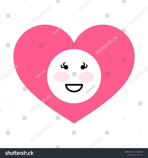 Emoticon Character Heart Love Emoji Love Stock Vector (Royalty Free ...