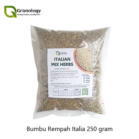 Jual Bumbu Rempah Italia Italian Mixed Herbs 250 Gram By Granology