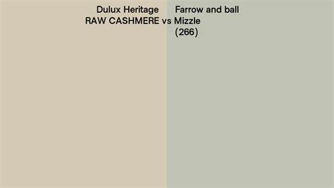 Dulux Heritage RAW CASHMERE Vs Farrow And Ball Mizzle 266 Side By