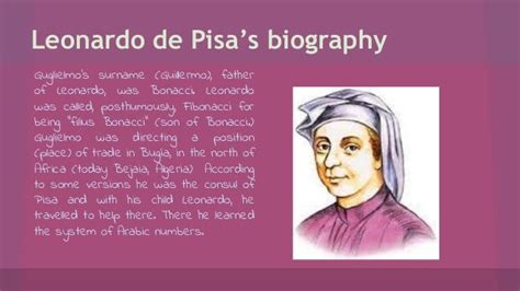 🎉 Fibonacci biography. Leonardo of Pisa (Fibonacci): Biography, Facts ...