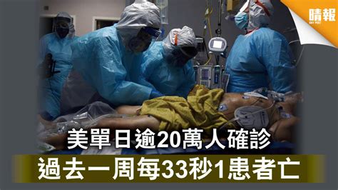 新冠肺炎｜美單日逾20萬人確診 過去一周每33秒1患者亡 晴報 時事 要聞 D201222