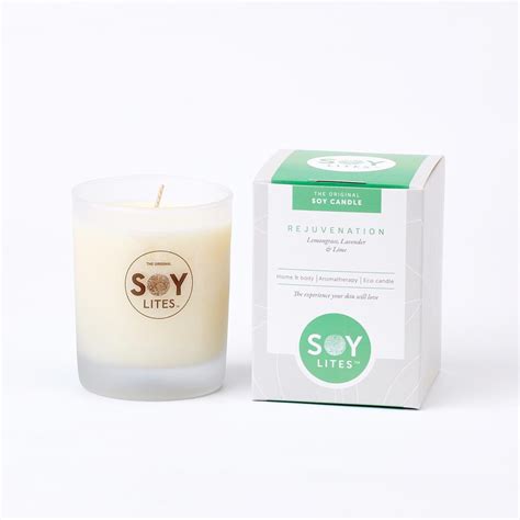 Soylites Rejuvenation Soy Candle With Lemongrass Lavender And Lime Made By Artisans