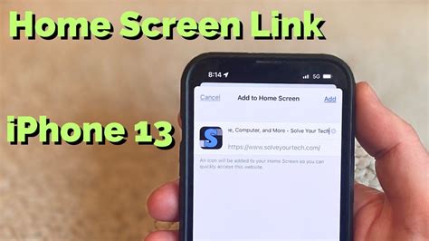 How to Add Link to Home Screen on iPhone 13 - Step by Step Tutorial in ...