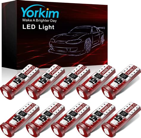 Amazon Yorkim Led Bulb Red Canbus Error Free Smd