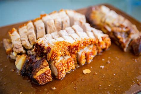 Traditional Cantonese Yum Cha Roast Pork Bbq Asian Gourmet Cuisine With