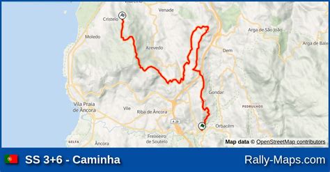 Ss Caminha Stage Map Rally De Portugal Wrc Rally