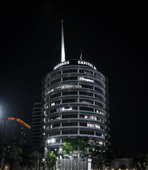 Capitol Records Building At Night