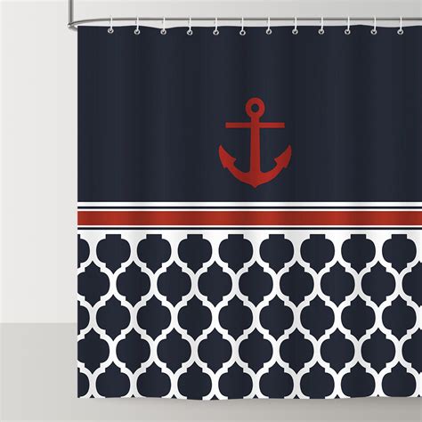 Nautical Anchor Shower Curtain Feblilac® Mat