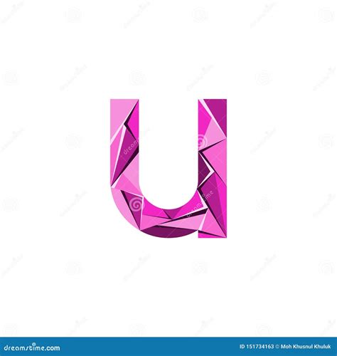 Initial Letter U Abstract Triangle Logo Vector Stock Vector