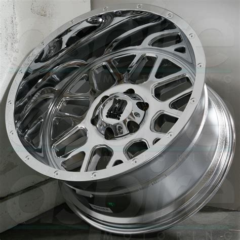 One 20x12 XD XD820 Grenade 8x6 5 8x165 1 44 Chrome Wheels Rims Wheels