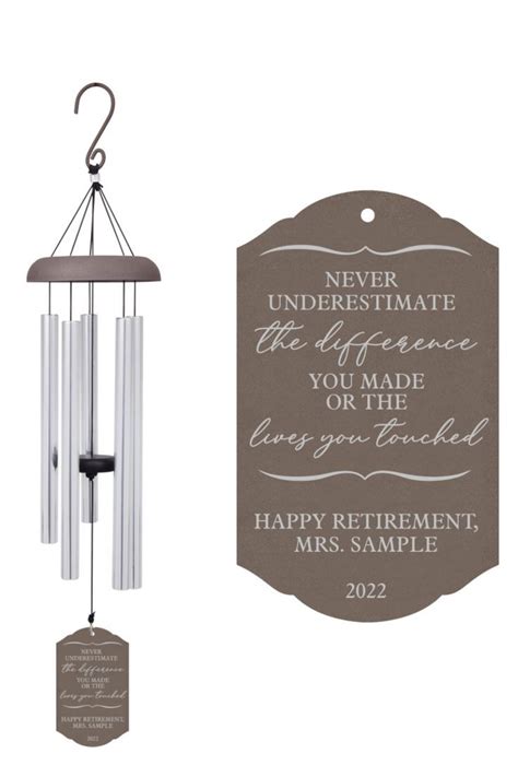 Retirement Wind Chime Personalized Retirement Wind Chime Retired