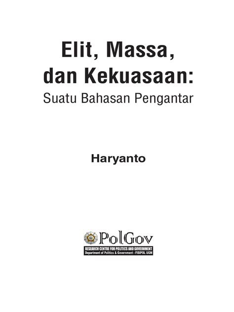 Elit Massa Dan Kekuasaan Haryanto Pdf