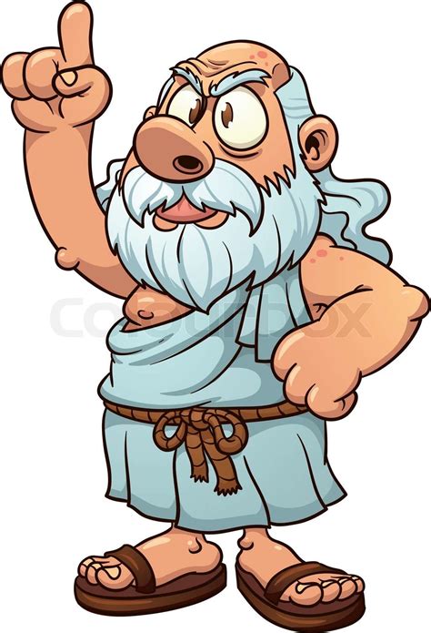Cartoon Philosopher Stock Vector Colourbox