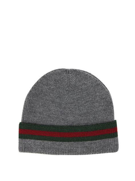 Gucci Wool Beanie Hat In Gray For Men Grey Lyst