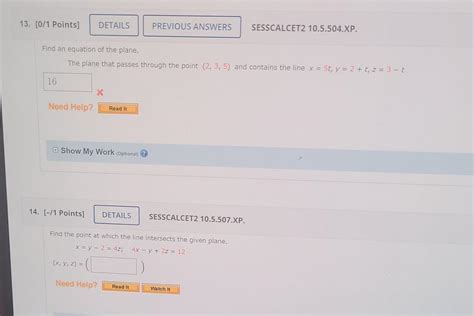 Solved 13 0 1 Points DETAILS PREVIOUS ANSWERS SESSCALCET2 Chegg