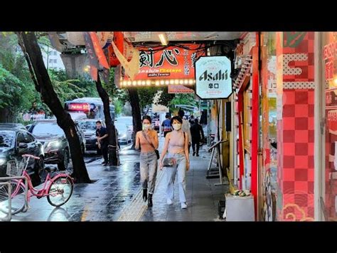 4K Walking On Sukhumvit Road In Bangkok Thailand On A Rainy Day