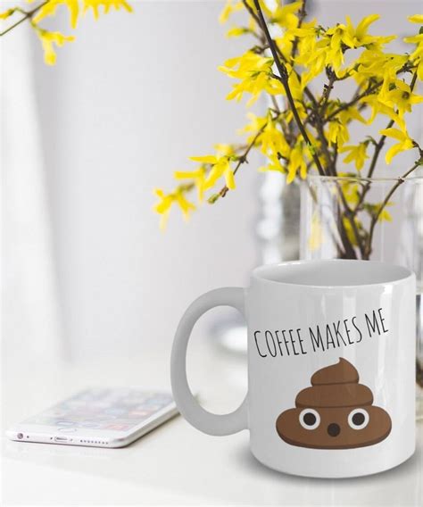 Coffee Makes Me Poop Funny Poop Emoji Coffee Mugs Etsy Canada