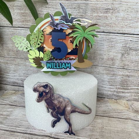 Jurassic World Jurassic Park Cake Topper Jurassic Birthday Decoration Jurassic Park Birthday