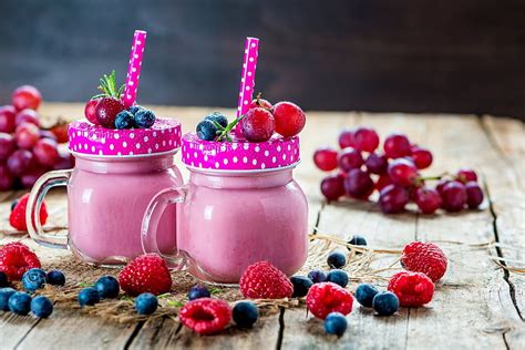 Food Smoothie Berry Blueberry Drink Fruit Raspberry Still Life