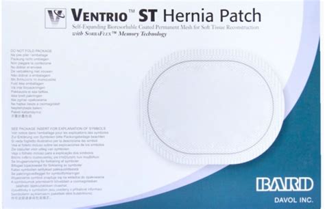 New Bard 5950050 X Bard Mesh Ventrio St Hernia Patch Large Oval 13