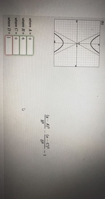 Solved 1 Point Write Equations For Each Hyperbola If You