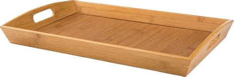 Levivo Bandeja Rectangular de Madera de Bambú Bandeja para Servir