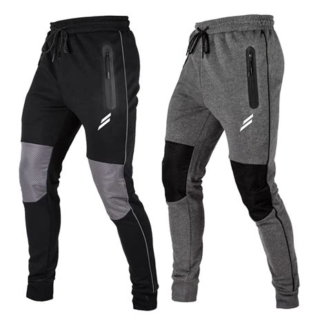 Winter Sport Jogging Pants Men Running Fitness Zipper Joggers Training