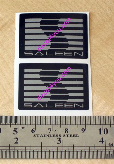 Ford Mustang Saleen Racing Tuning Sport Small Decals 6pcs White