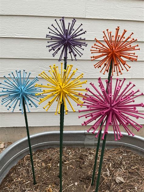 DIY Long Screw Garden Flowers