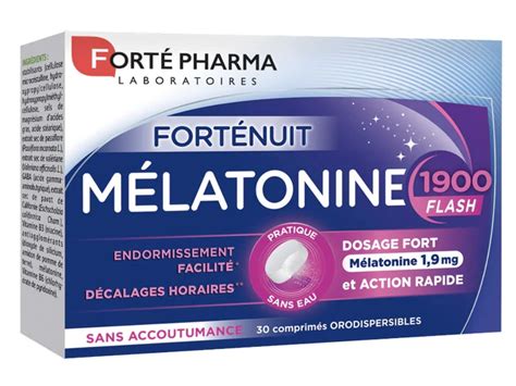 Forté Pharma FortéNuit Mélatonine 1900 Flash 30 comprimés