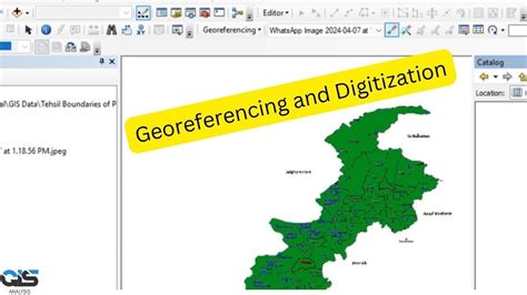 How To Do Digitization And Georeferencing In Arcmap Arcgis Gis Analysis Youtube