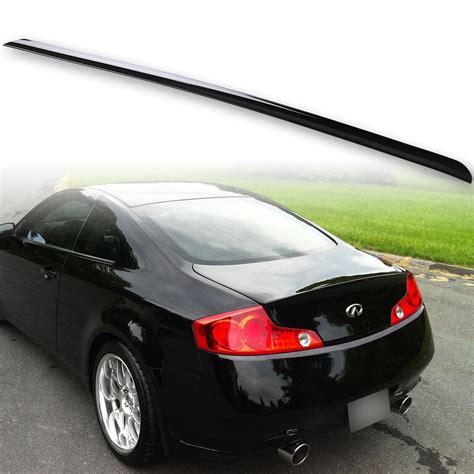 Fyralip Painted Black Round Trunk Lip Spoiler For Infiniti G