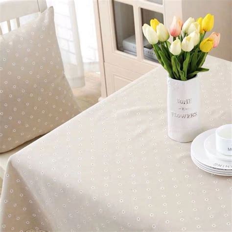 Split Nordic Fresh Cotton Linen Study Table Cloth Art Square Cover