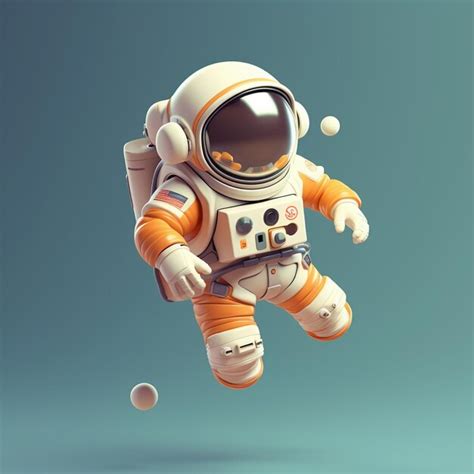 Astronauta De Desenho Animado D Foto Premium