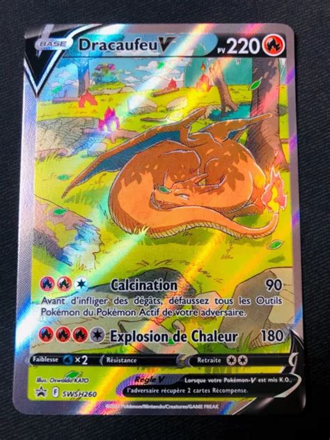 CARTE POKÉMON DRACAUFEU V SWSH260 Full Art FA Promo Pca Psa Alternative