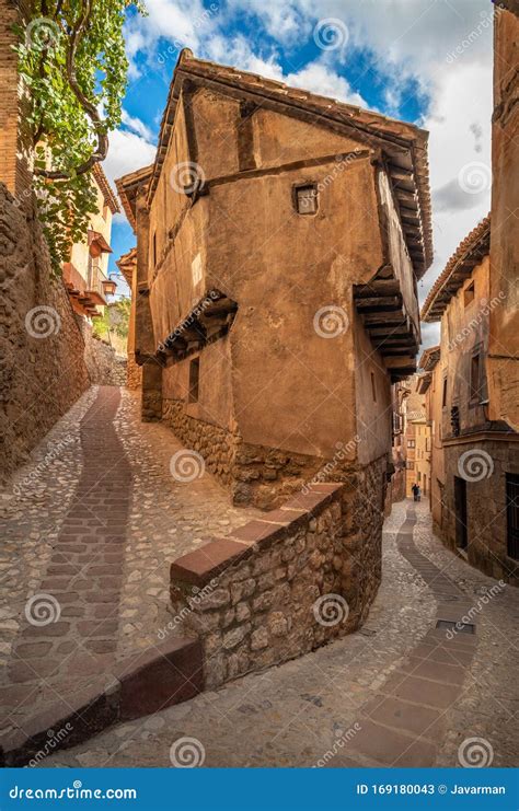 Streets of Albarracin, a Picturesque Medieval Village InÂ Aragon,Â Spain Stock Image - Image of ...