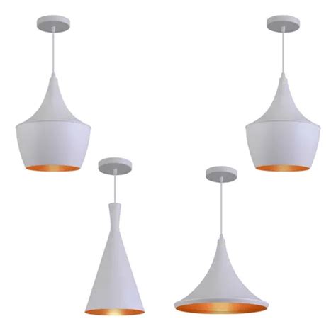 Kit 4 Luminárias Pendente Tom Dixon Balão Cone Chapéu Parcelamento