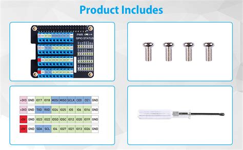 Geeekpi Raspberry Pi Gpio Screw Terminal Block Breakout Board Hat With