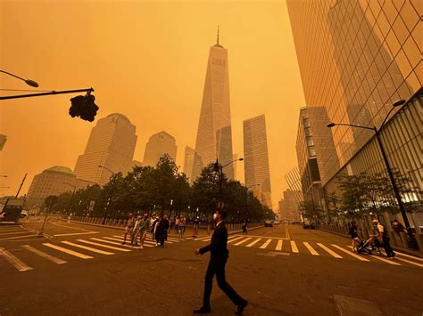 Watch View Of New York City Skyline Shrouded In Smoke From Canadian