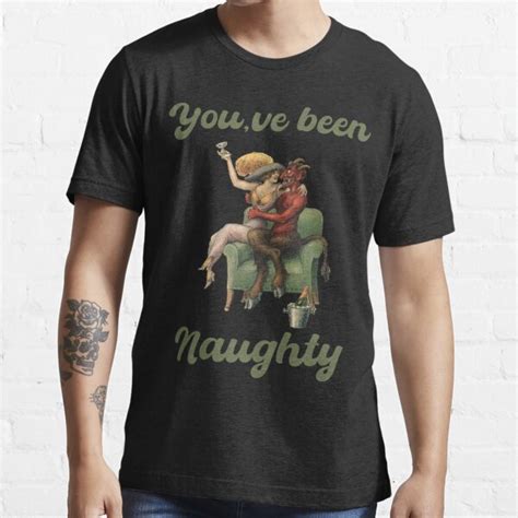 You Ve Been Naughty Vintage Krampus With Sexy Woman T Shirt For