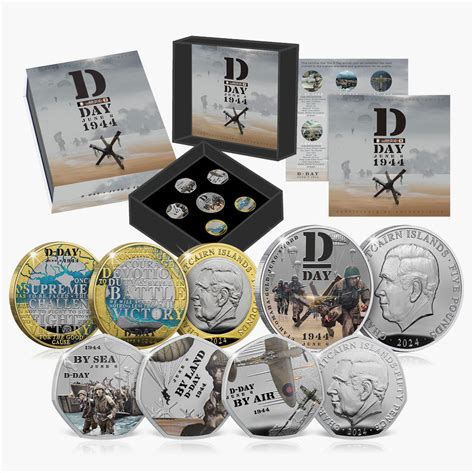 D Day 80th Anniversary 2024 Bu Colour Coin Set