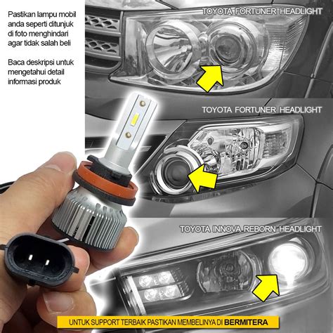 Ukuran Watt Lampu Mobil Kijang Innova